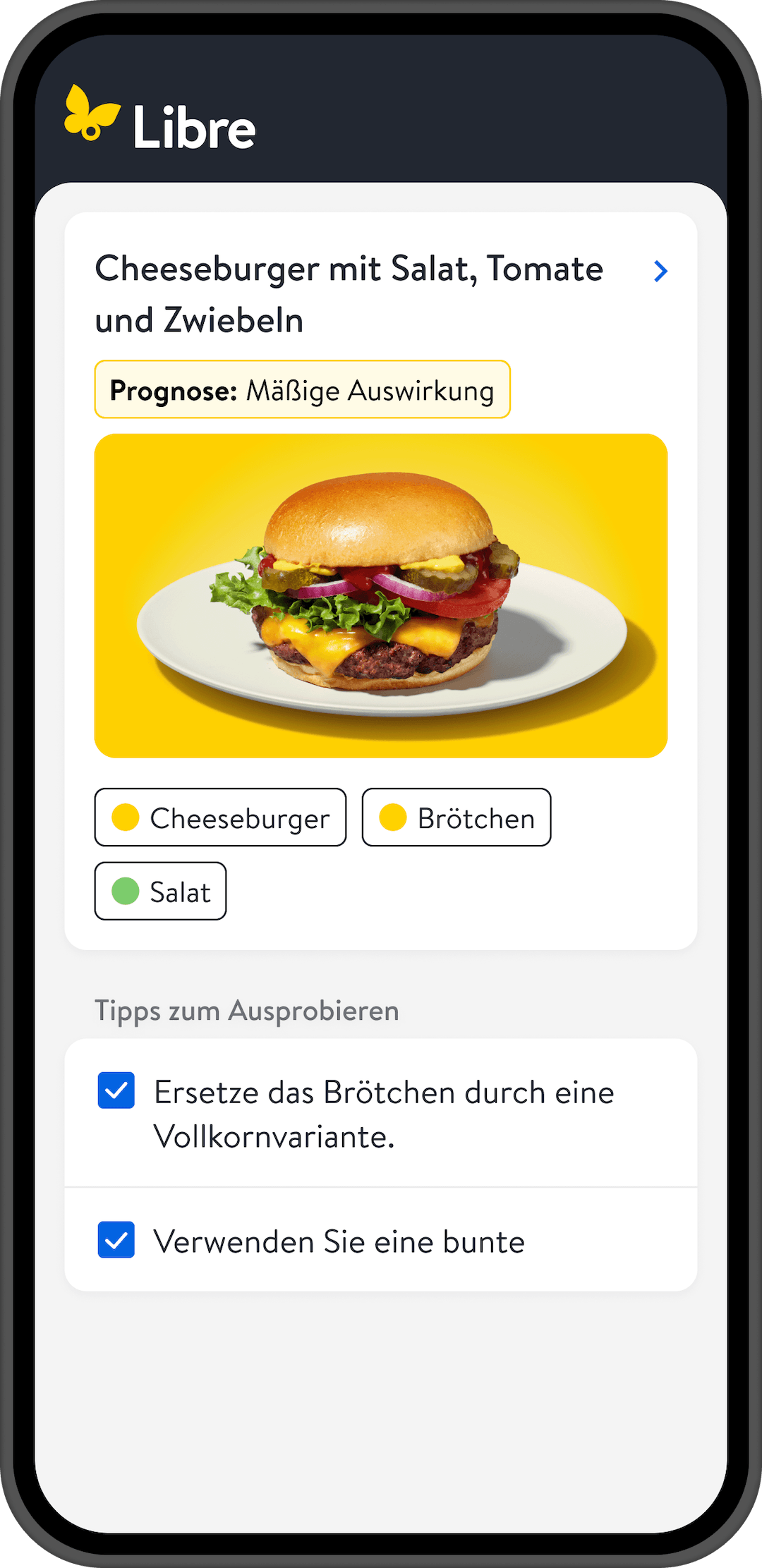 Libre Assist: Personalisierte Ernährungsvorschläge